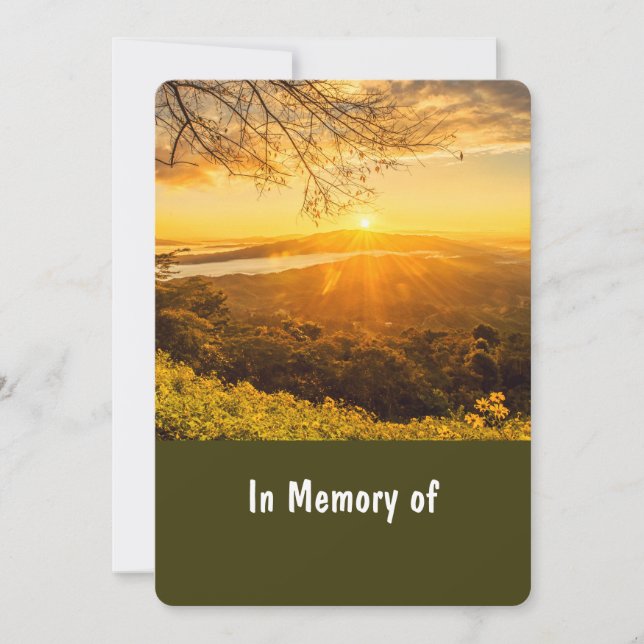 Memorial Service Invite Beautiful Sunrise Morning (Front)
