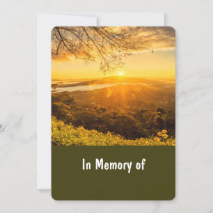 Memorial Service Invite Beautiful Sunrise Morning