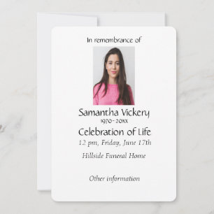 Memorial Service Invite Bike Sport Female