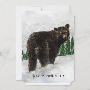 Memorial Service Invite Black Bear Snow Mtn