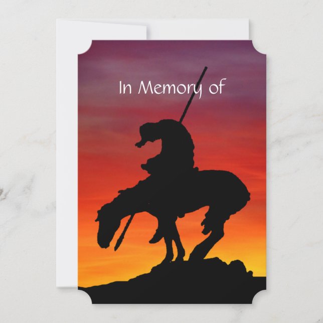 Memorial Service Invite First Nations Native (Front)