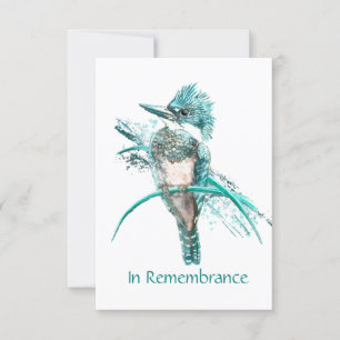 Memorial Service Invite Kingfisher Bird