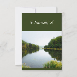 Memorial Service Invite Lake Tree Shore Nature
