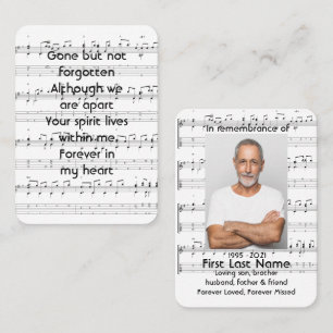 Memorial Service Invite Music Notes background