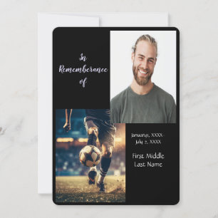 Memorial Service Invite Soccer Player