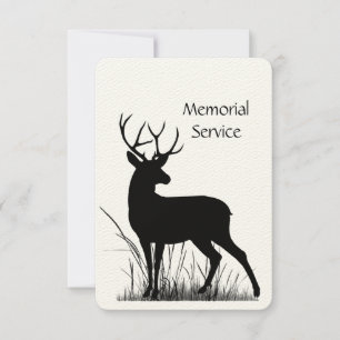 Memorial Service Invite Stag Deer Masculine