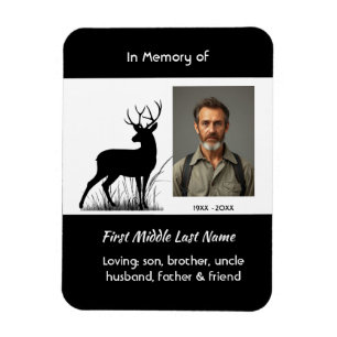 Memorial Service Invite Stag Deer Outdoorsman Magnet