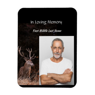 Memorial Service Invite Stag Deer Outdoorsman Magnet