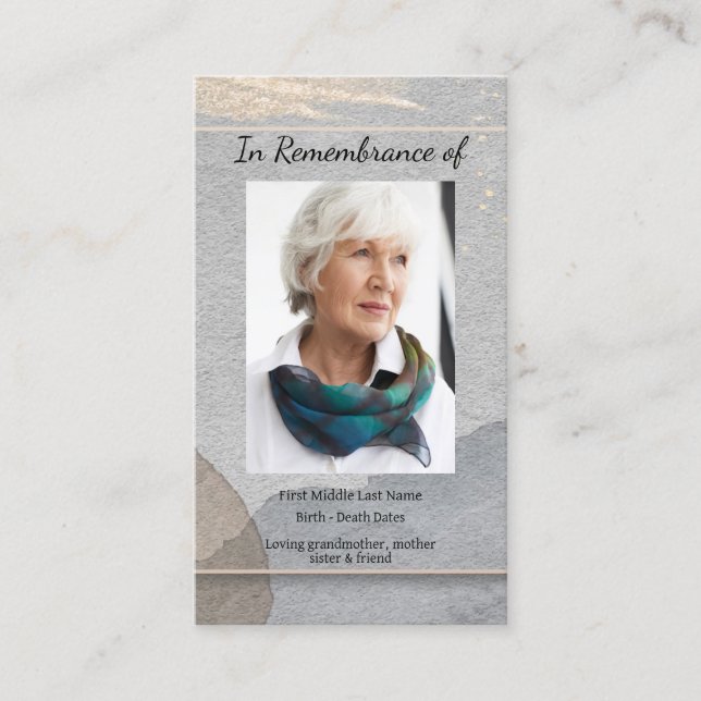 Memorial Service Invite Watercolor Simple Classic (Front)