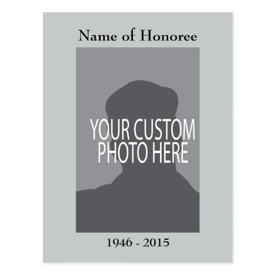 Memorial Service Keepsake Card with Photo