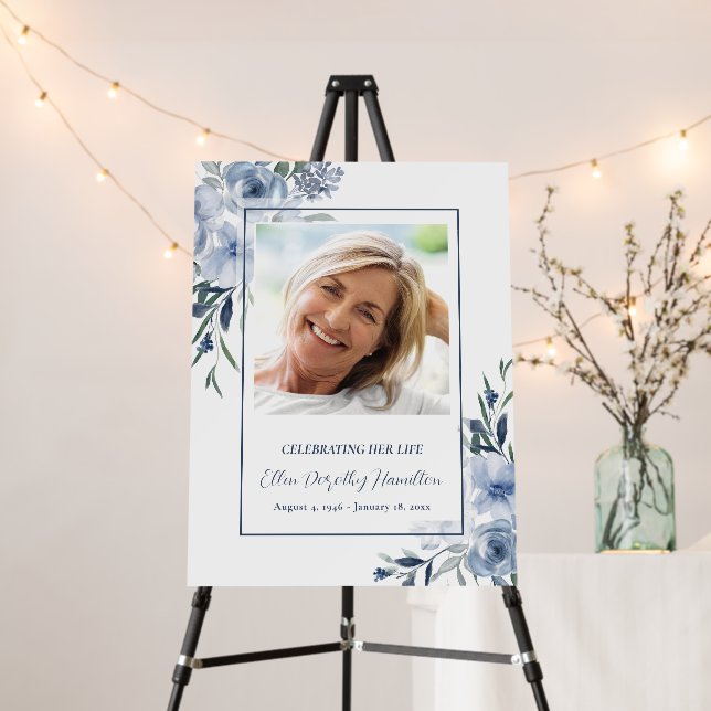 Memorial Service Photo Welcome Sign (In Situ (Stand))