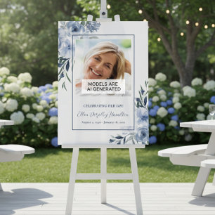 Memorial Service Photo Welcome Sign