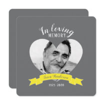 Memorial service photo yellow ribbon invites