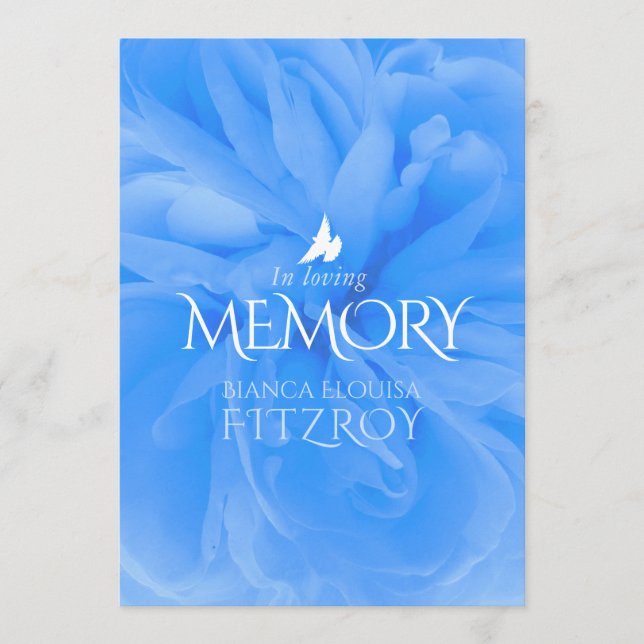 Memorial service purple rose funeral program (Front)