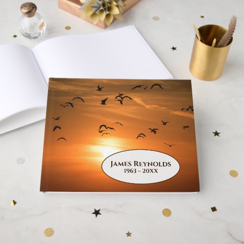 Memorial Service Seagulls at Sunset