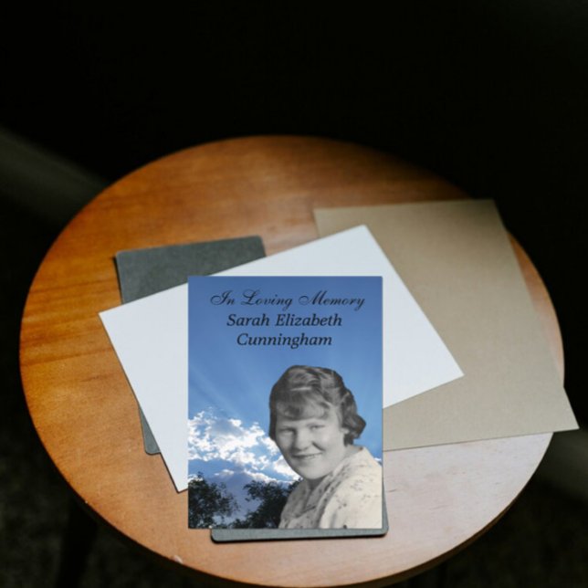 Memorial Service Sun Rays Photo Flat Program (Creator Uploaded)