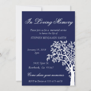 Memorial Service Tree Invitation