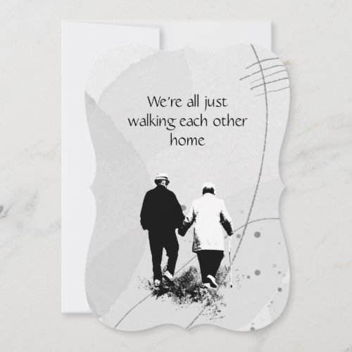 Memorial Service Walking Each Other Home Quote Invitation