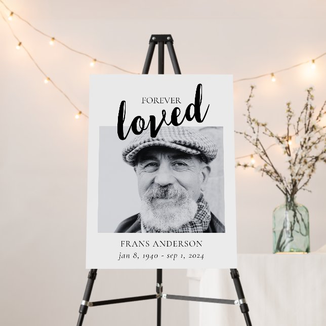 Memorial Sign Funeral Welcome Sign (In Situ (Stand))