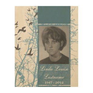 memorial silhouscreen wood portrait wall art