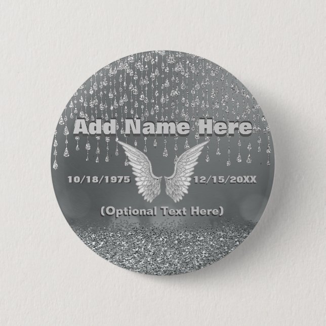 Memorial - Silver Tears Button (Front)