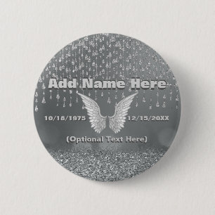 Memorial - Silver Tears Button