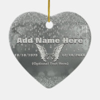 Memorial - Silver Tears Ceramic Ornament