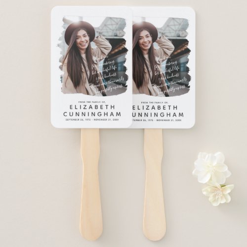 Memorial Simple and Modern Photo Frame Hand Fan