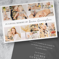 Memorial Simple Minimalist Modern 10 Photo Collage