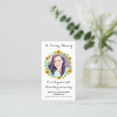 Memorial Sunflower Floral Funeral Prayer Card | Zazzle