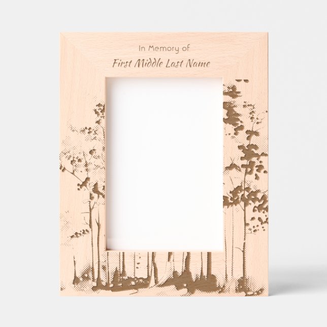Memorial Sunshine Golden Forest Engraved Frames (Front)