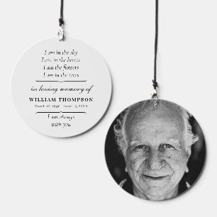 Memorial Sympathy Photo Remembrance Grief Gift Wind Chime
