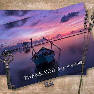 Memorial Sympathy Sunrise Funeral Thank You Card