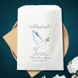 Memorial Sympathy Wild Bird Seed Funeral Keepsake Favor Bag