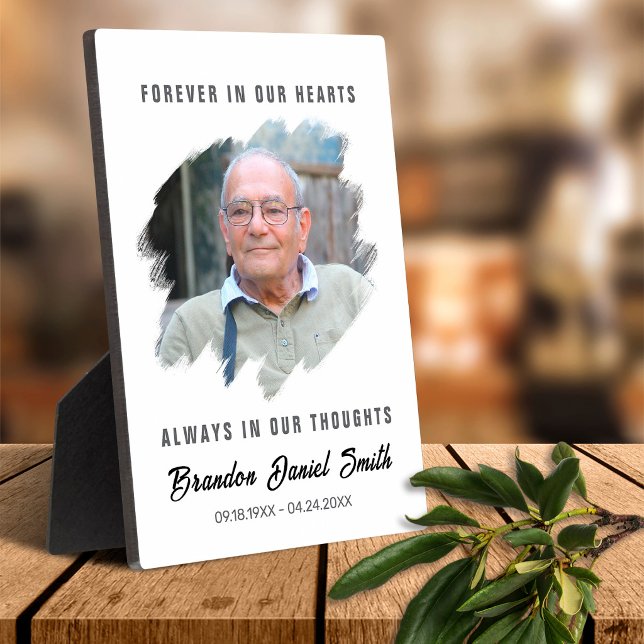 Memorial Table Sign Photo Custom Funeral Decor Plaque (Memorial Table Sign Photo Custom Funeral Decor)