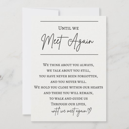 Memorial Table Signage for Wedding (Front)