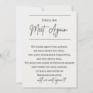 Memorial Table Signage for Wedding