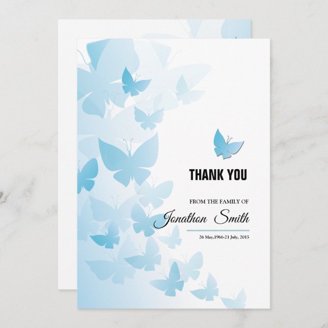 Memorial Thank You Card (Front/Back)