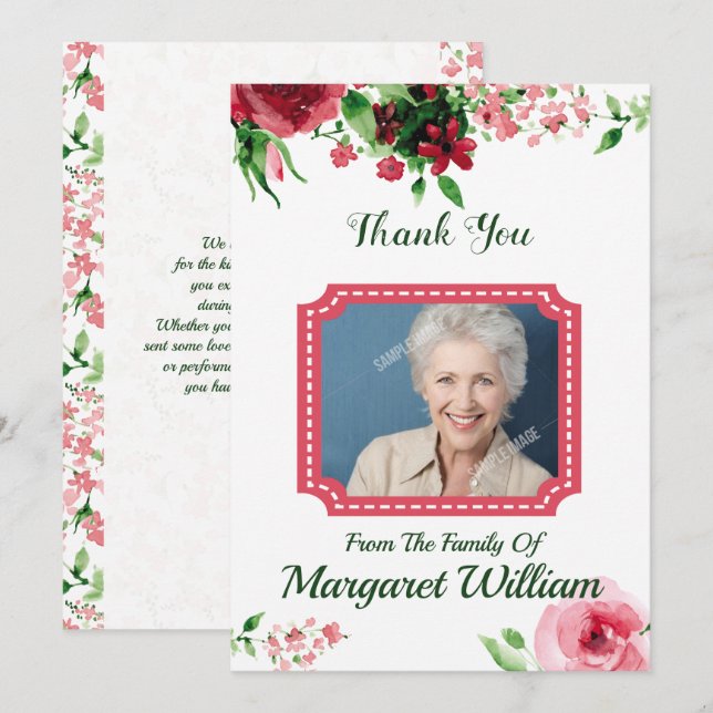 Memorial Thank You Card (Front/Back)