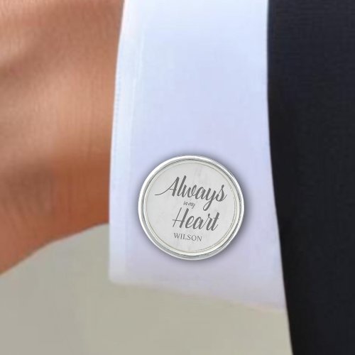 Memorial to Remember a Loved Man Design Cufflinks