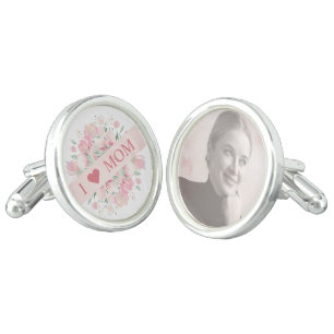 Memorial to Remember a Loved Mom Design Cufflinks