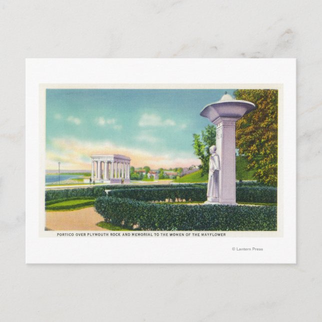 Memorial to the Mayflower Women, Portico View Postcard (Front)