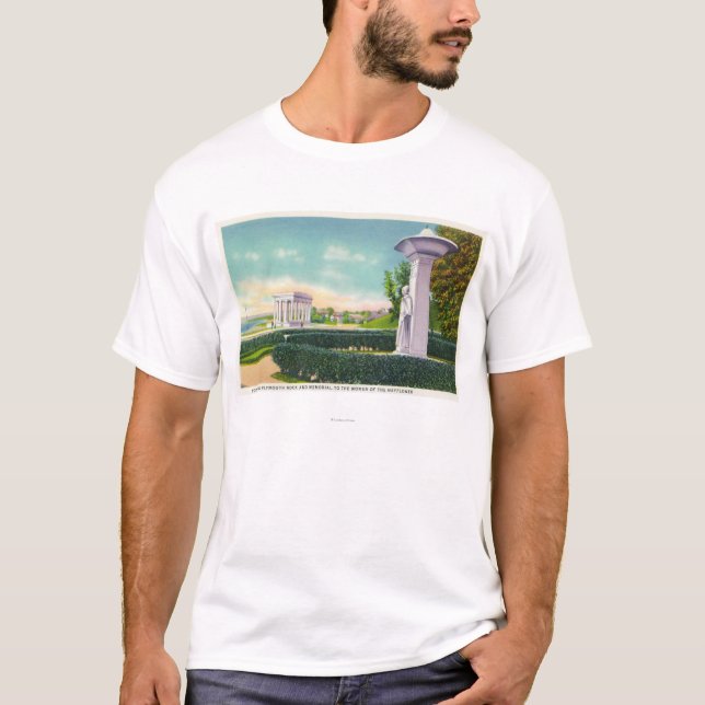 Memorial to the Mayflower Women, Portico View T-Shirt (Front)