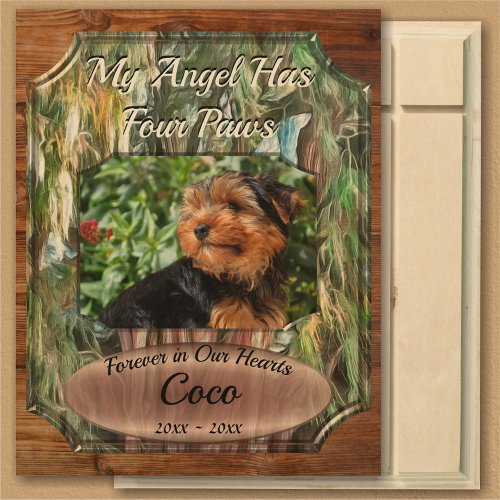 Memorial Tree My Angel has Four Paws OAX1 Wood Wall Art
