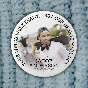 Memorial Tribute Photo & Quote Personalized  Button