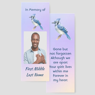 Memorial Watercolor Bluejay Garden Bookmarks