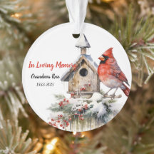 Memorial Watercolor Cardinal