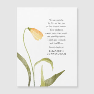 Memorial Watercolor Floral Botanicals Modern Chic