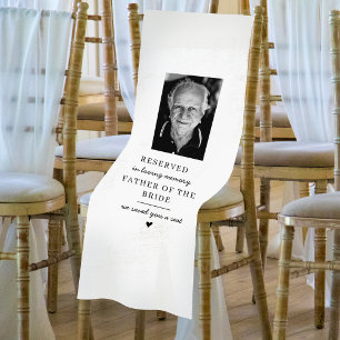 Memorial Wedding Sign Reserved Chair Cover Photo Short Table Runner