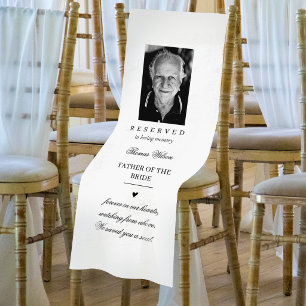 Memorial Wedding Sign Reserved Photo Chair Cover Short Table Runner